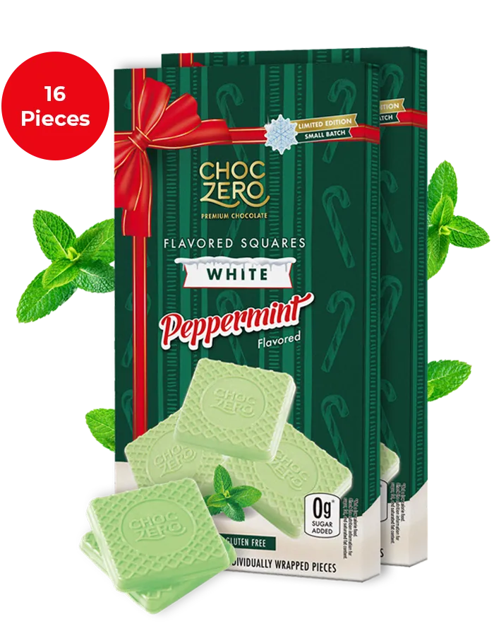 White Chocolate Peppermint Squares